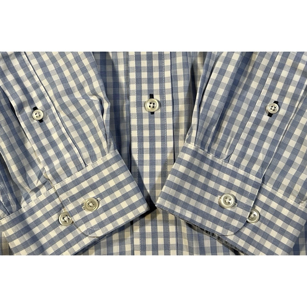L.L. Bean Shirt Mens Large Blue Check Long Sleeve Pocket Button Up SIZE XL - Picture 4 of 9